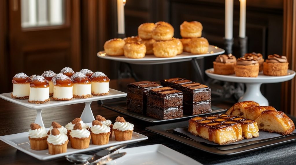 floriangaubert A beautifully arranged dessert table featuring e2f5c6b9 b66e 47c9 900d b191e41ac8df 0